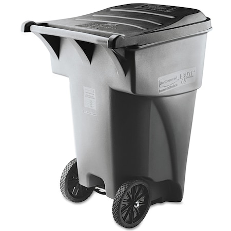 Rubbermaid Commercial 95 gal. MDPE, HDPE Trash Can, Gray 9W2200